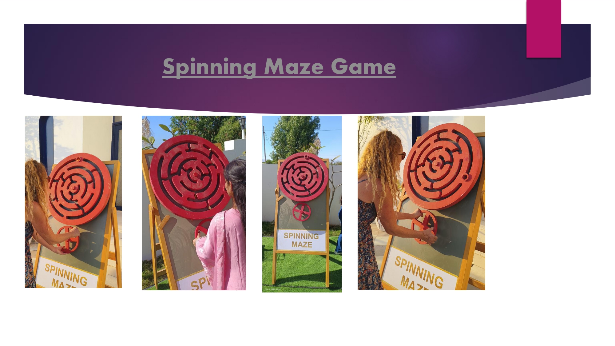 Spinning Maze Game - wooden carnival game rental India - Jodhpur Event Management